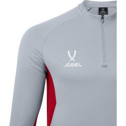 Джемпер тренировочный JOGEL PREMIER PerFormDRY Training Zip Top, серый/темно-красный