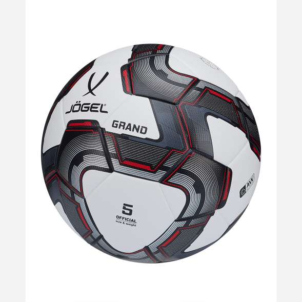 Мяч футбольный JÖGEL Grand №5, белый