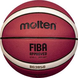 Мяч баск  MOLTEN B6G3850 р 6, FIBA Appr, синт комп кожа (ПУ),12 пан,бут кам,нейл корд,кор-беж-чер