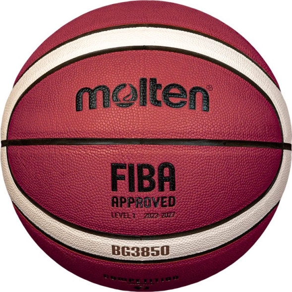Мяч баск  MOLTEN B6G3850 р 6, FIBA Appr, синт комп кожа (ПУ),12 пан,бут кам,нейл корд,кор-беж-чер