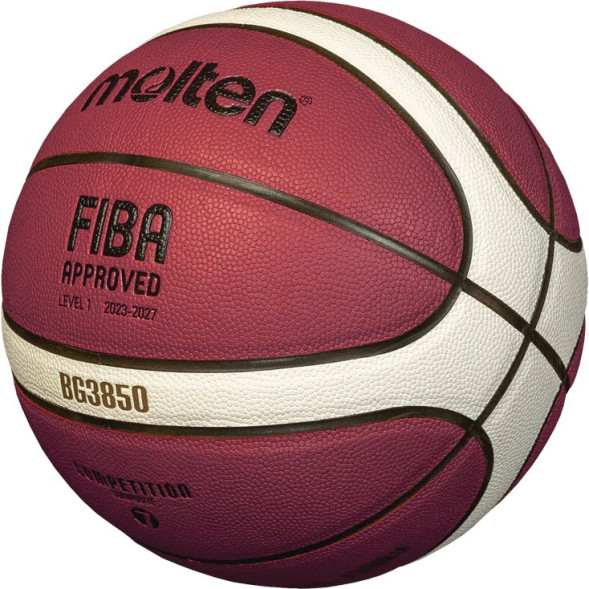 Мяч баск  MOLTEN B6G3850 р 6, FIBA Appr, синт комп кожа (ПУ),12 пан,бут кам,нейл корд,кор-беж-чер