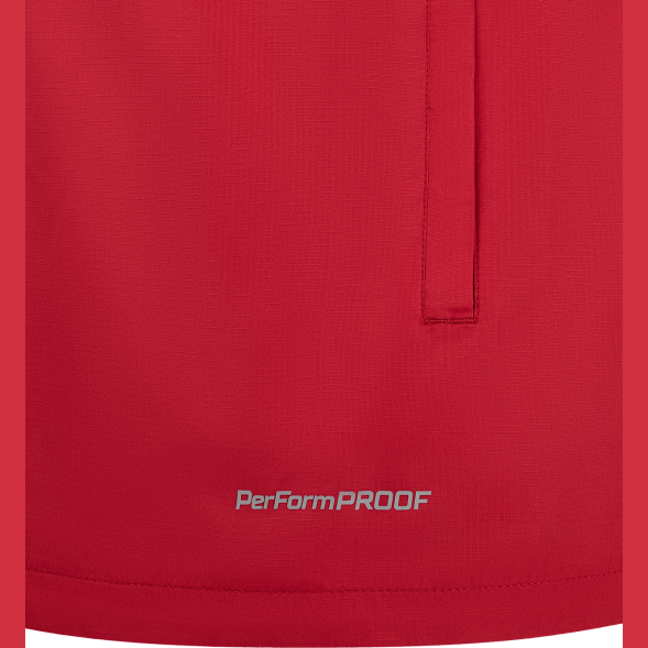 Куртка ветрозащитная JÖGEL DIVISION PerFormPROOF Shower Jacket, красный, детский