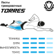Ласты для бассейна TORRES F01, SWF012401BK, р. EU 27-29 (XXS), черно-серый
