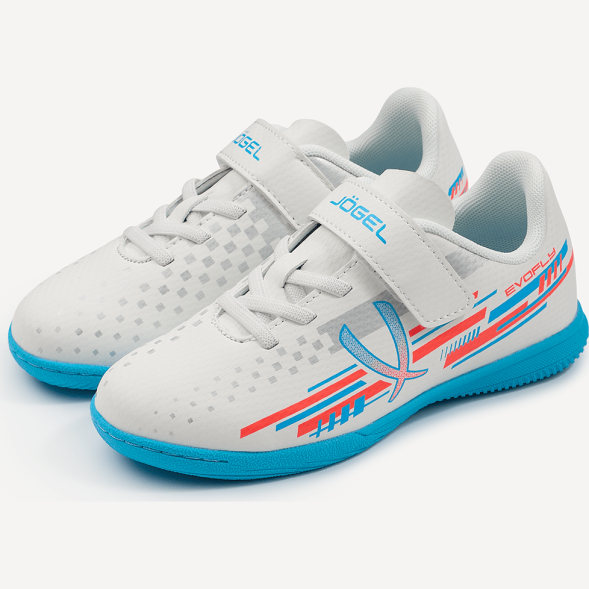 Бутсы зальные JÖGEL Evofly IN Talant White/blue, детский