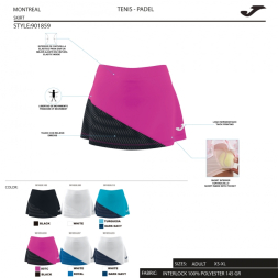 FALDA MONTREAL ROSA FLÚOR NEGRO