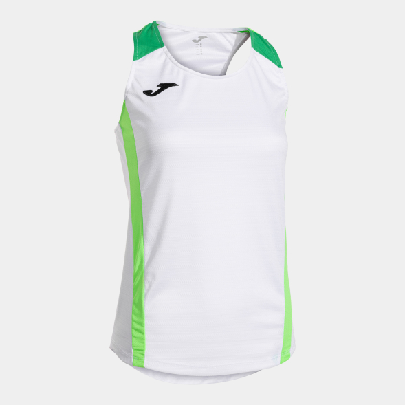 CAMISETA SIN MANGAS MONTREAL BLANCO VERDE FLUOR