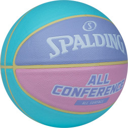 Мяч баск  SPALDING All Conference р 6, 77065z, композит, голубо-розовый