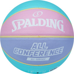 Мяч баск  SPALDING All Conference р 6, 77065z, композит, голубо-розовый