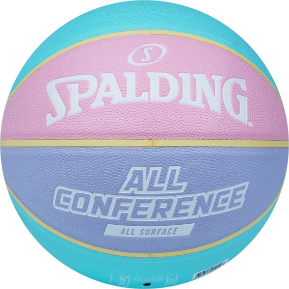 Мяч баск  SPALDING All Conference р 6, 77065z, композит, голубо-розовый