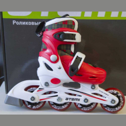 Раздвижные роликовые коньки для детей, красный, PP, Abec1, 27-30 (пакет), AJIS-12.06 SQUARE hard boo