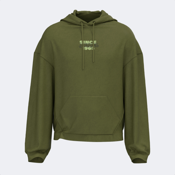 SUDADERA CON CAPUCHA MIMETIC VERDE