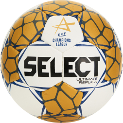 Мяч ганд. SELECT Ultimate Replica v24, 1671854990, р.2 (Junior), EHF Appr, ПУ, руч.сш, золотисто-бел
