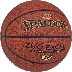 Мяч баск  SPALDING TF ZiO Excel, 76940z, р 7, композит  кожа (ПУ), коричнево-черный