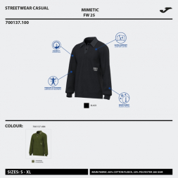 SUDADERA MIMETIC NEGRO