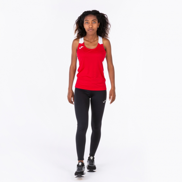 Майка на бретельках RECORD II Красный-белый