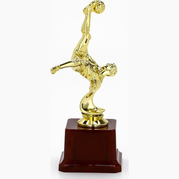 Наградная фигура кубок «Футболист», B, золото, подставка пластик, 20 х 10 х 7,5 см