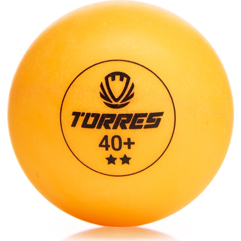 Мяч для наст. тенниса TORRES Club 2*, TT23013, диам. 40+ мм, упак. 6 шт, оранжевый