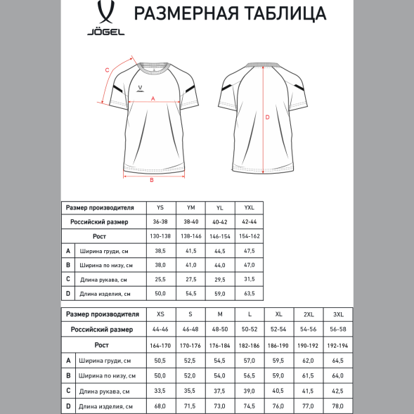 Футболка тренировочная JÖGEL CAMP 2 CVC Training Tee, белый