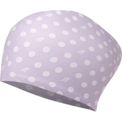 Шапочка для плавания Atemi long hair cap Point violet, силикон, Цвет: принт, TLH1PV