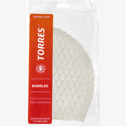 Шапочка для плавания TORRES Bobbles, SW-12204BK, черный, силикон