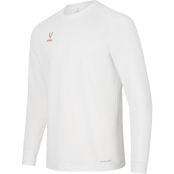 Футболка баскетбольная с длинным рукавом JOGEL DIVISION PerFormDRY Pre-Match Longsleeve Jersey, белый