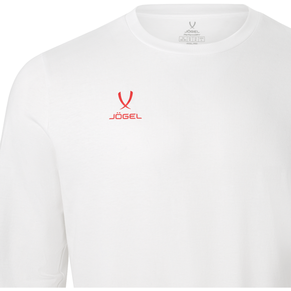 Футболка баскетбольная с длинным рукавом JOGEL DIVISION PerFormDRY Pre-Match Longsleeve Jersey, белый