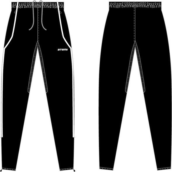 Брюки тренировочные детские ATEMI, цв.черный, арт.APNT-001JSS23-BLK (128)