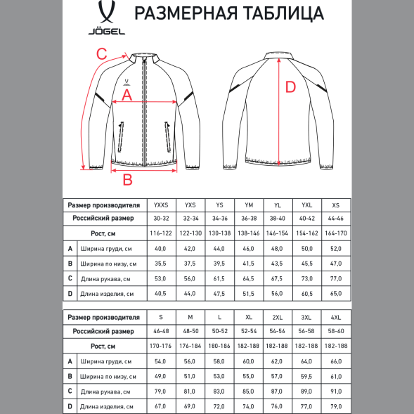 Куртка спортивная JÖGEL CAMP 2 Lined Jacket, синий