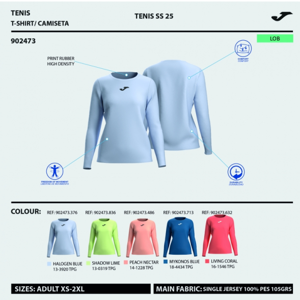 CAMISETA MANGA LARGA CHALLENGE NARANJA