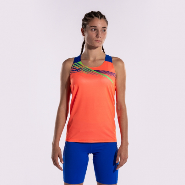 CAMISETA TIRANTES ELITE X CORAL FLUOR ROYAL
