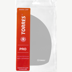 Шапочка для плавания TORRES Pro, SW-12205BK, черный, силикон