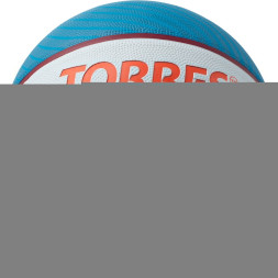 Мяч баск TORRES Block, B023167, р 7, резина, нейлон корд, бут камера, светл-серо-сине-оранжевый
