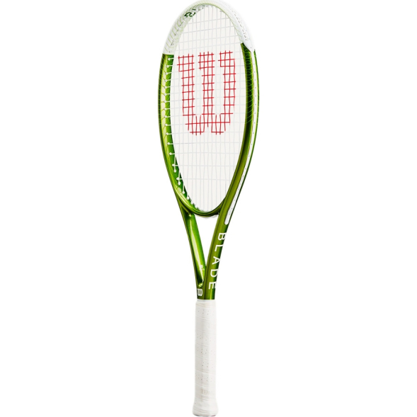 Ракетка б/т Wilson Blade Feel Team 103, WR117710U1, для любителей, алюминий, со струнами, бело-зел