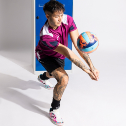 BALÓN J-PRO VOLLEY CORAL FLÚOR DARK NAVY