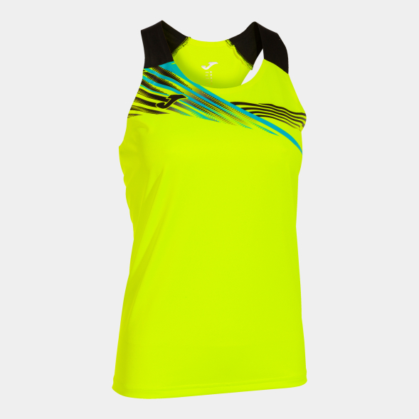 CAMISETA TIRANTES ELITE X AMARILLO FLUOR NEGRO
