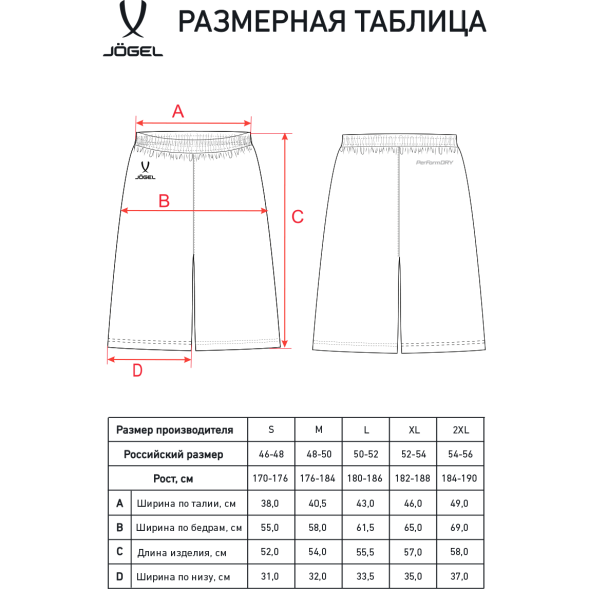 Шорты баскетбольные JÖGEL DIVISION PerFormDRY RBF 2S Shorts, темно-синий