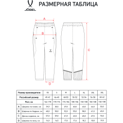 Брюки тренировочные с карманами JÖGEL PREMIER PerFormDRY 3/4 Training Pants, темно-синий