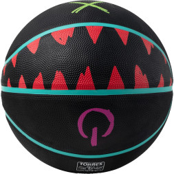 Мяч баск TORRES Game Over B023117, р 7, резина, нейлон корд, бут кам , черный