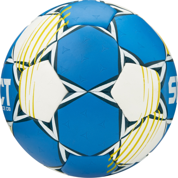 Мяч ганд. SELECT HB FORCE DB V25, 1621854205, Junior (р.2), EHF Appr,ПУ, гибр.сш., сине-белый