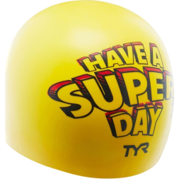 Шапочка для плавания TYR Super Day Swim Cap, LCSSPRDY-720, желтый