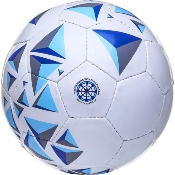 Мяч футбольный ATEMI CRYSTAL JUNIOR, PVC, бел/син/гол, размер 5, 7-10лет, р/ш, окруж 68-70