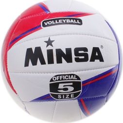 Мяч волейбольный MINSA, ПВХ, машинная сшивка, 18 панелей, размер 5