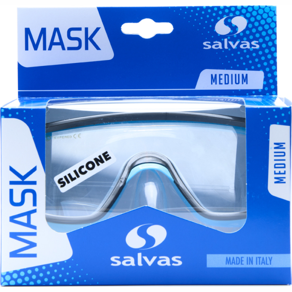 Маска для плавания SALVAS Geo Jr Mask CA105S1BYSTH, размер детский, синяя