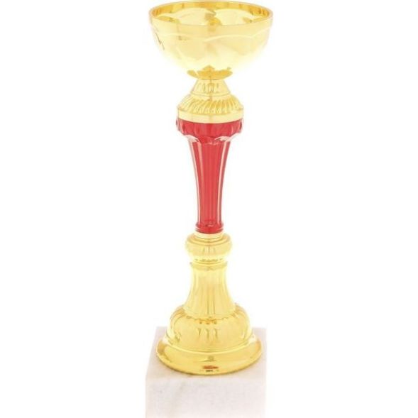 Кубок 131A, зол., подставка камень, 28 × 10 × 10 см