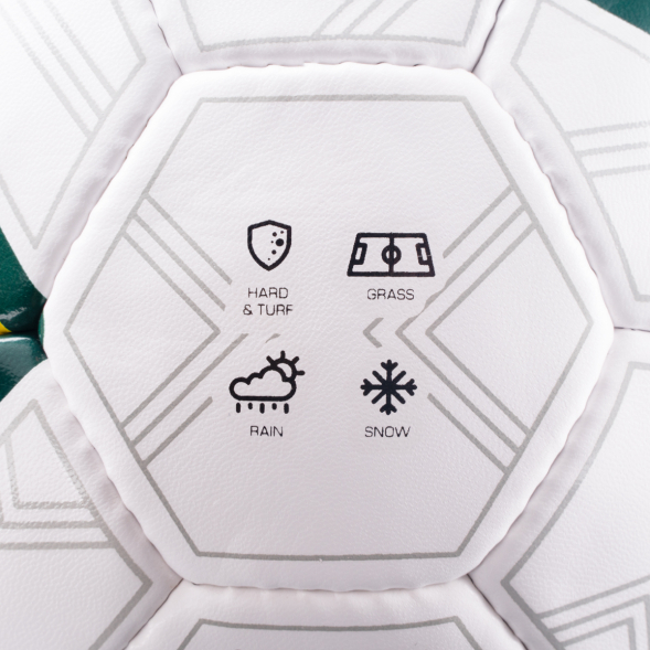 Мяч футб. TORRES Training, F323955, р.5, 32 пан. ПУ, 4 подкл. слоя, руч. сшивка, бело-зел-жёлт