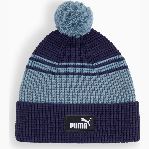Шапка PUMA Ess Mid Crown Pom Beanie, 02655001, вискоза, полиэстер, нейлон, т.сине-голубой