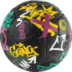 Мяч футб. TORRES Street, F023225, р.5, 32 пан.. рез., 4 подкл. слоя, руч. сшив., черно-мультиколор
