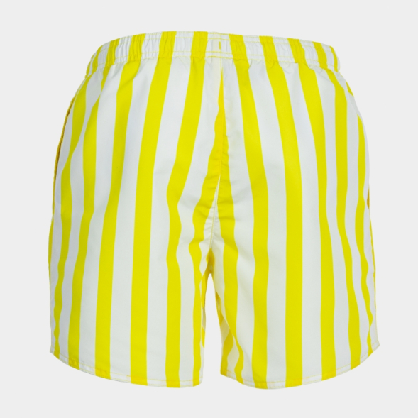 BERMUDA DE BAÑO PARTY AMARILLO BLANCO