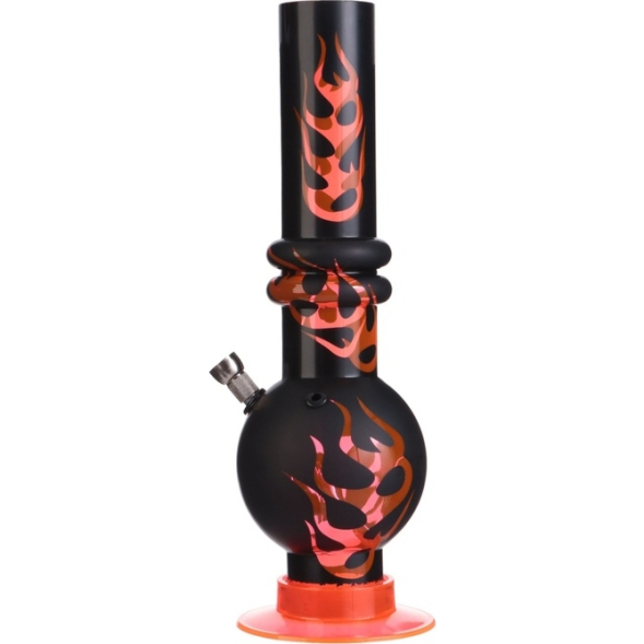 Бонг курительный, h-32 см, "Пламя", акриловый, оранжевый
