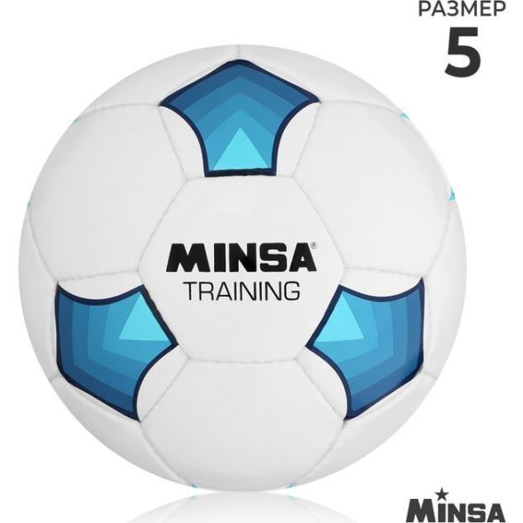 Мяч футбольный MINSA Training, PU, ручная сшивка, 32 панели, р. 5